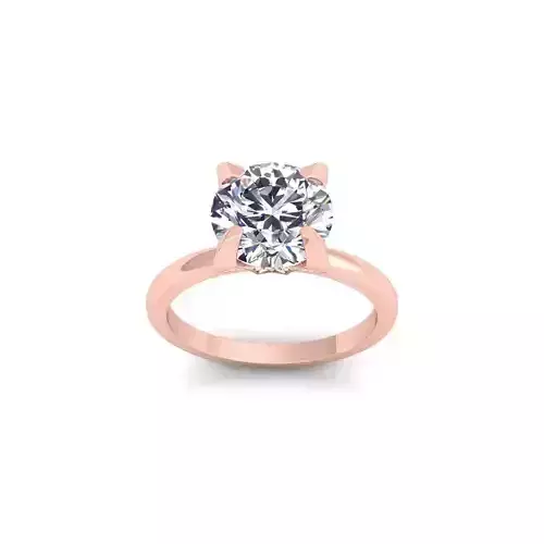 Solitaire Diamond Ring 3d Model and Render