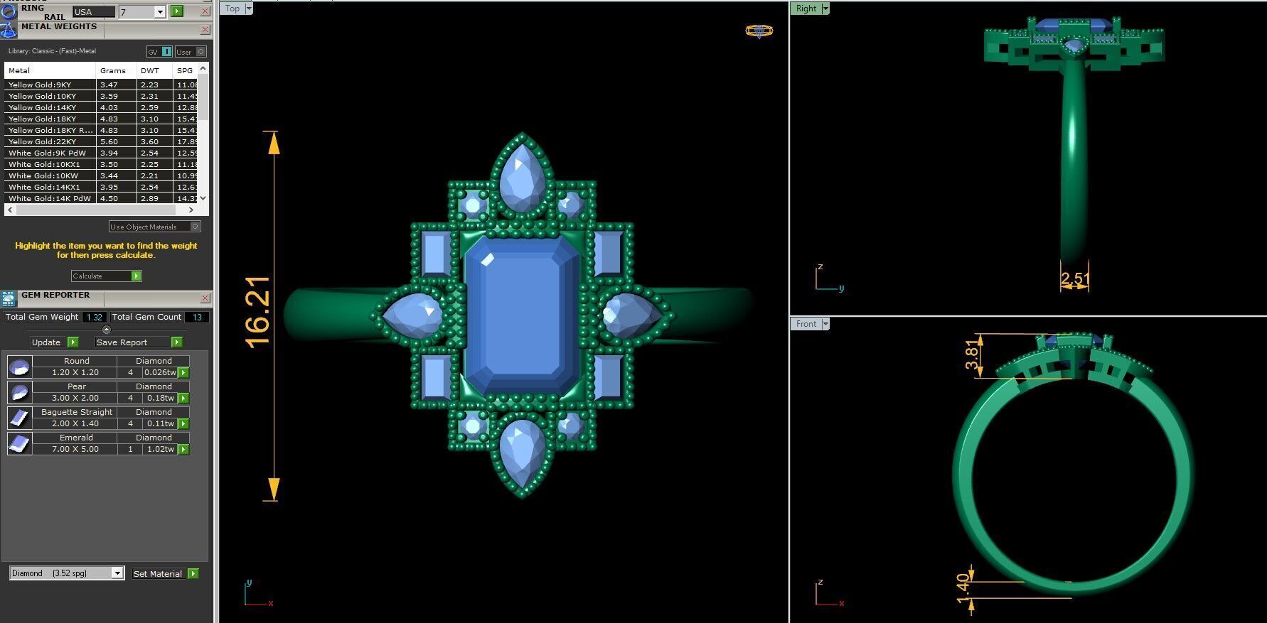 Vintage Engagement Ring 3d Model and Render 3D print model_12