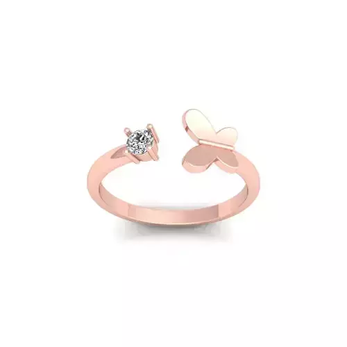 Open Butterfly ring 3d model and Render