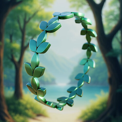 Verdant Laurel Ring - Nature-Inspired 3D Print Jewelry 89 3D print model