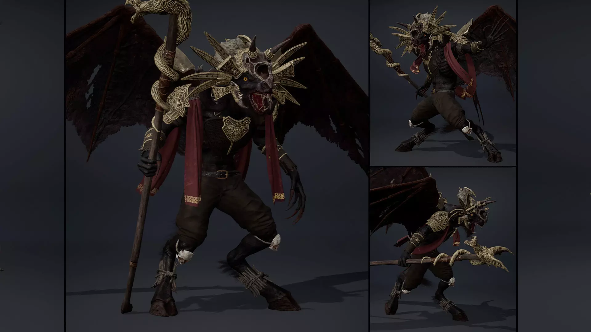 Night Mage ArmWing Low-poly 3D model_0