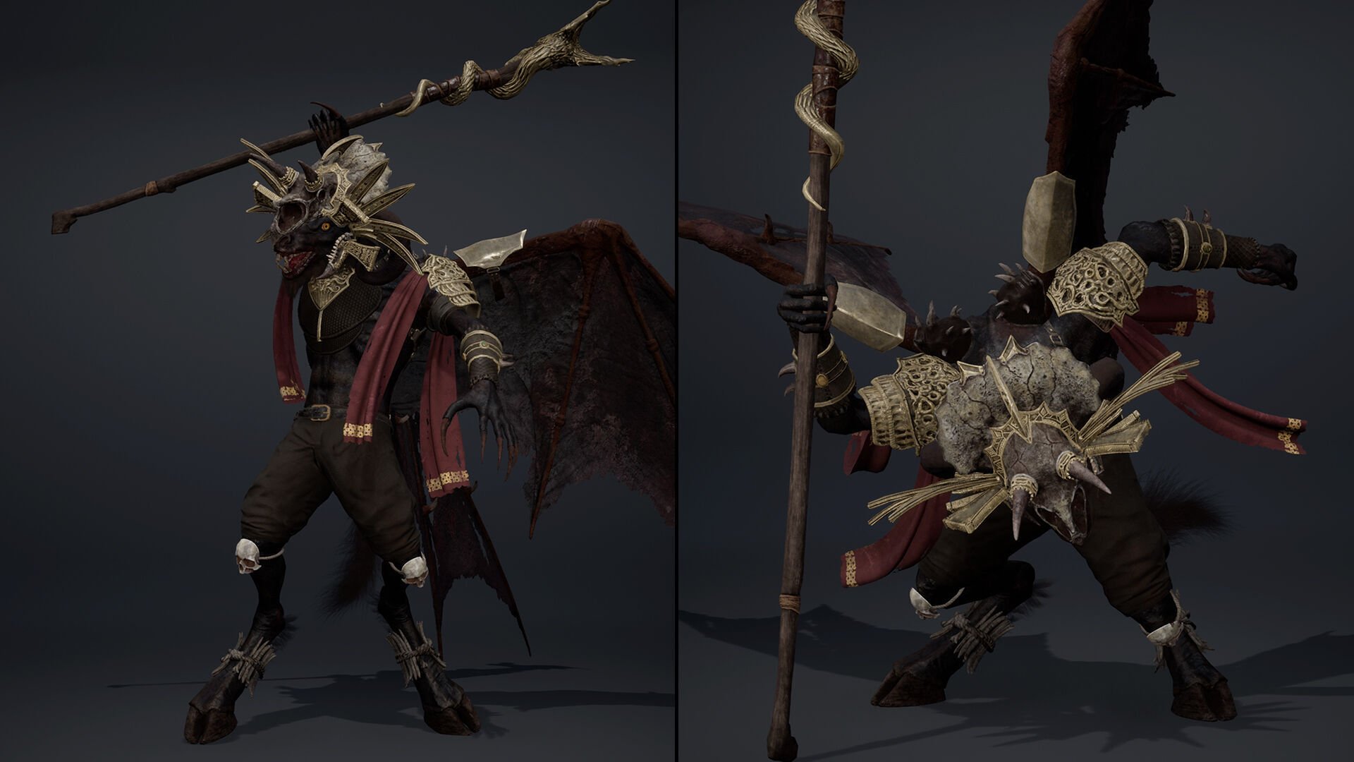 Night Mage ArmWing Low-poly 3D model_8