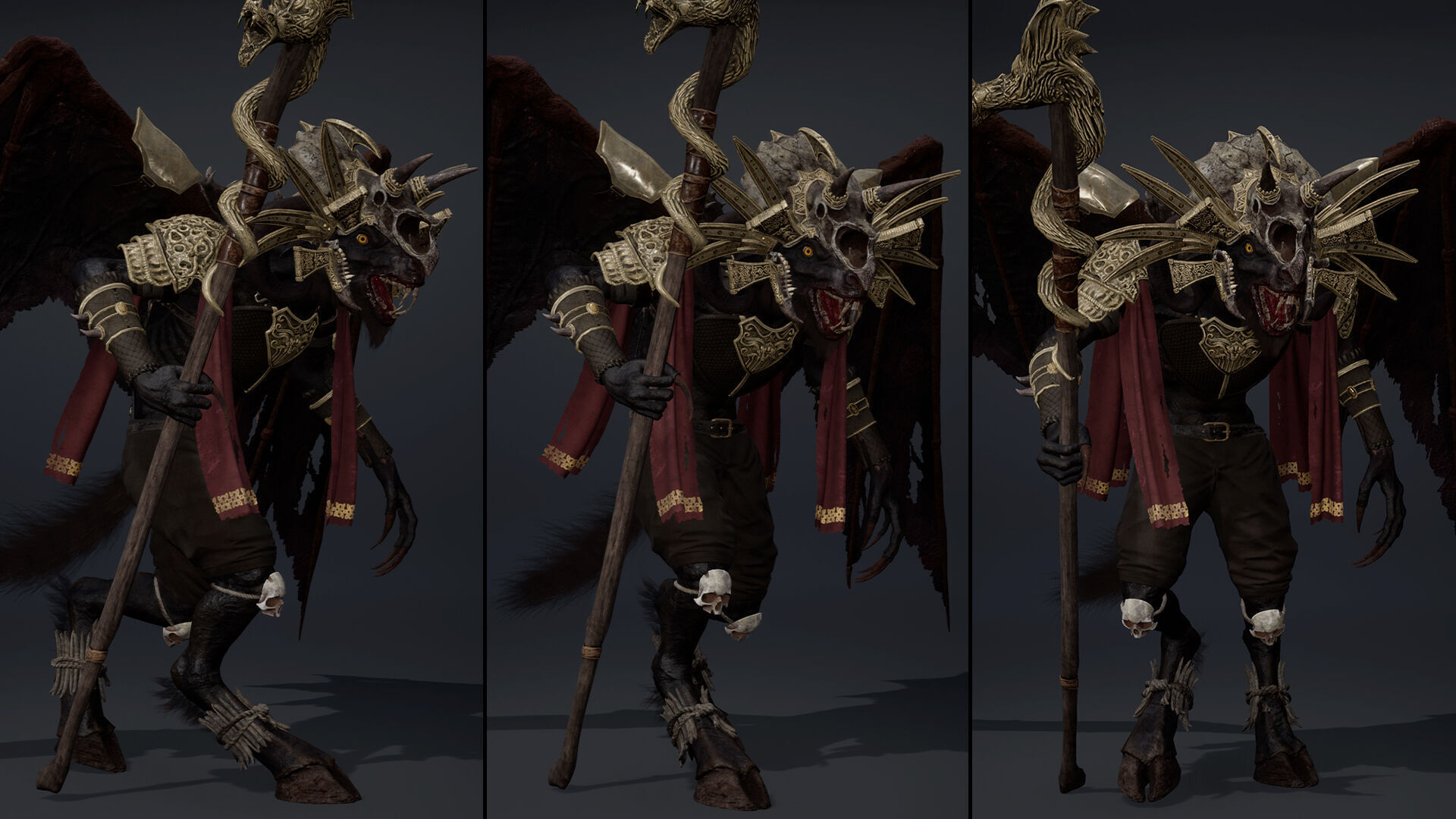 Night Mage ArmWing Low-poly 3D model_13