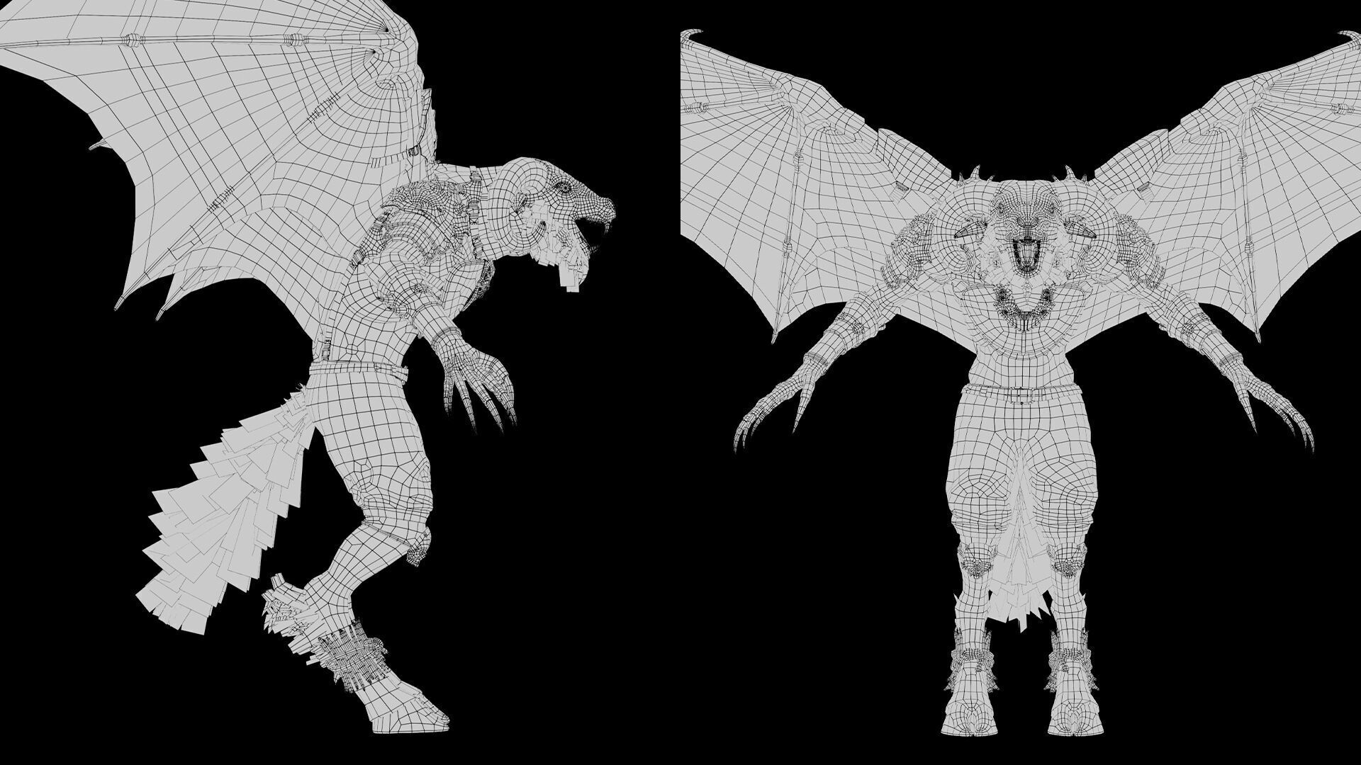 Night Mage ArmWing Low-poly 3D model_28