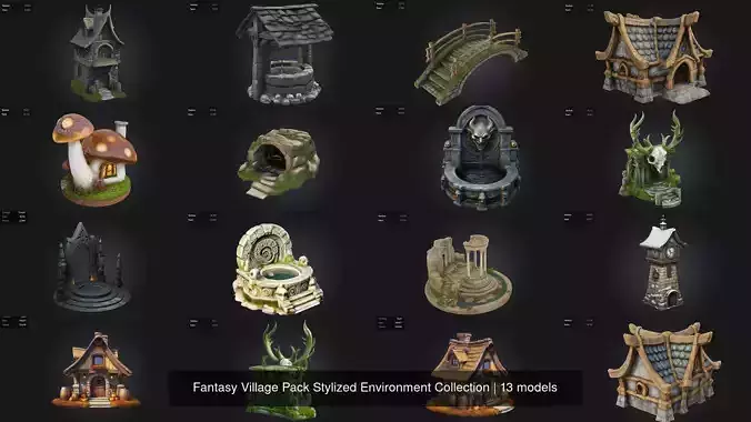 Fantasy Village Pack Stylized Environment Collection