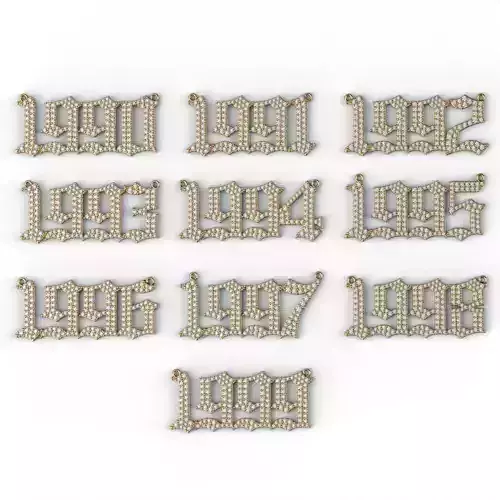 PAQUETE DE MODELOS 3D 1990 A1991 CON DIAMANTES 