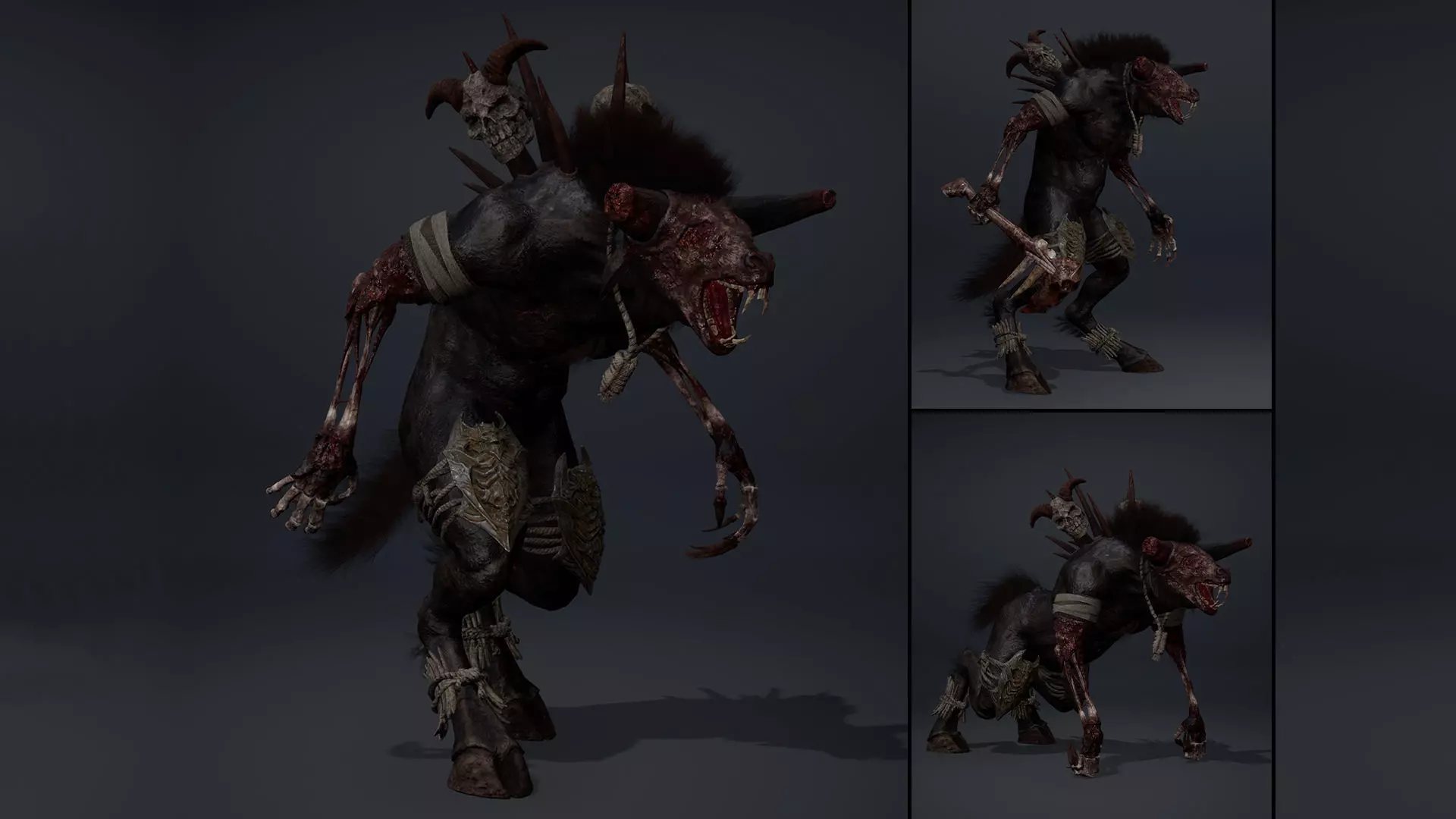 Nighthoof Damaged Brutal Low-poly 3D model