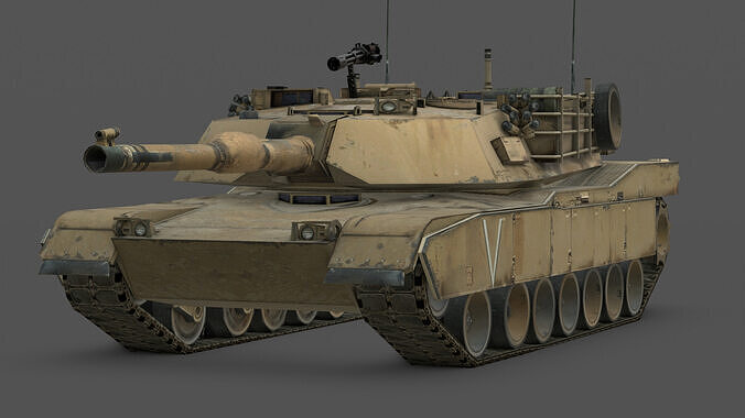 M1 Abrams Battle Tank Low-poly 3D model