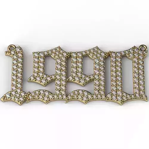 MODELO 3D PARA IMPRESION 1990 CON DIAMANTES  3D print model