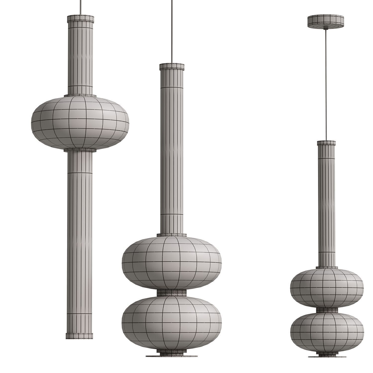 Pendant light Swim 3D model_3