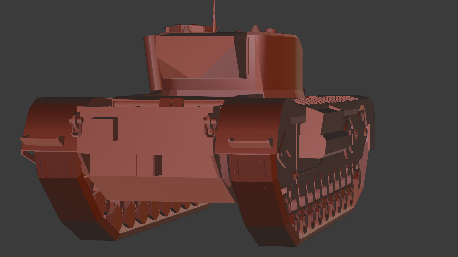 Churchill Mk VII - WWII British Infantry Tank 3D Model Low-poly 3D model_15