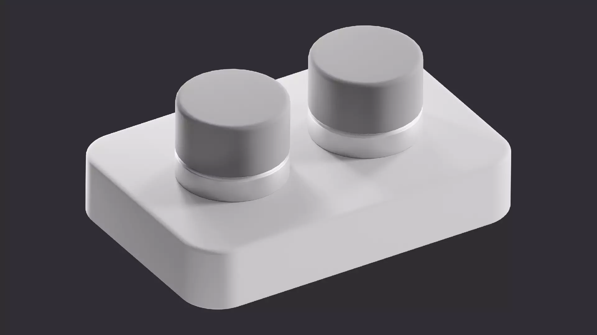 Low Poly Control Knob 3D model_0