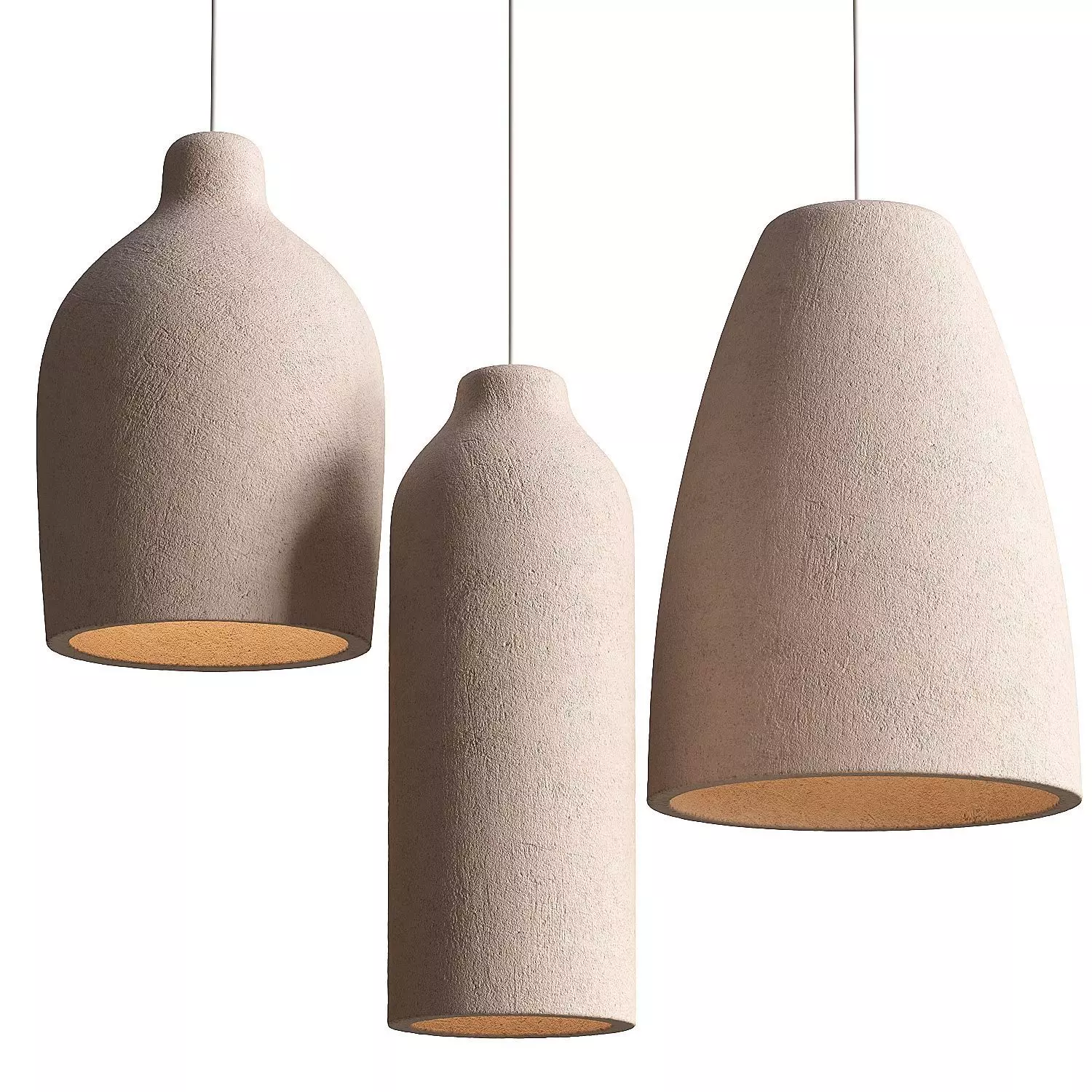NYRA Wabi Sabi Pendant light 3D model_0