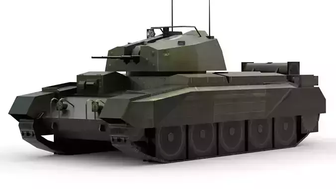 Crusader III AA Mark II - WWII British Tank 3D Model