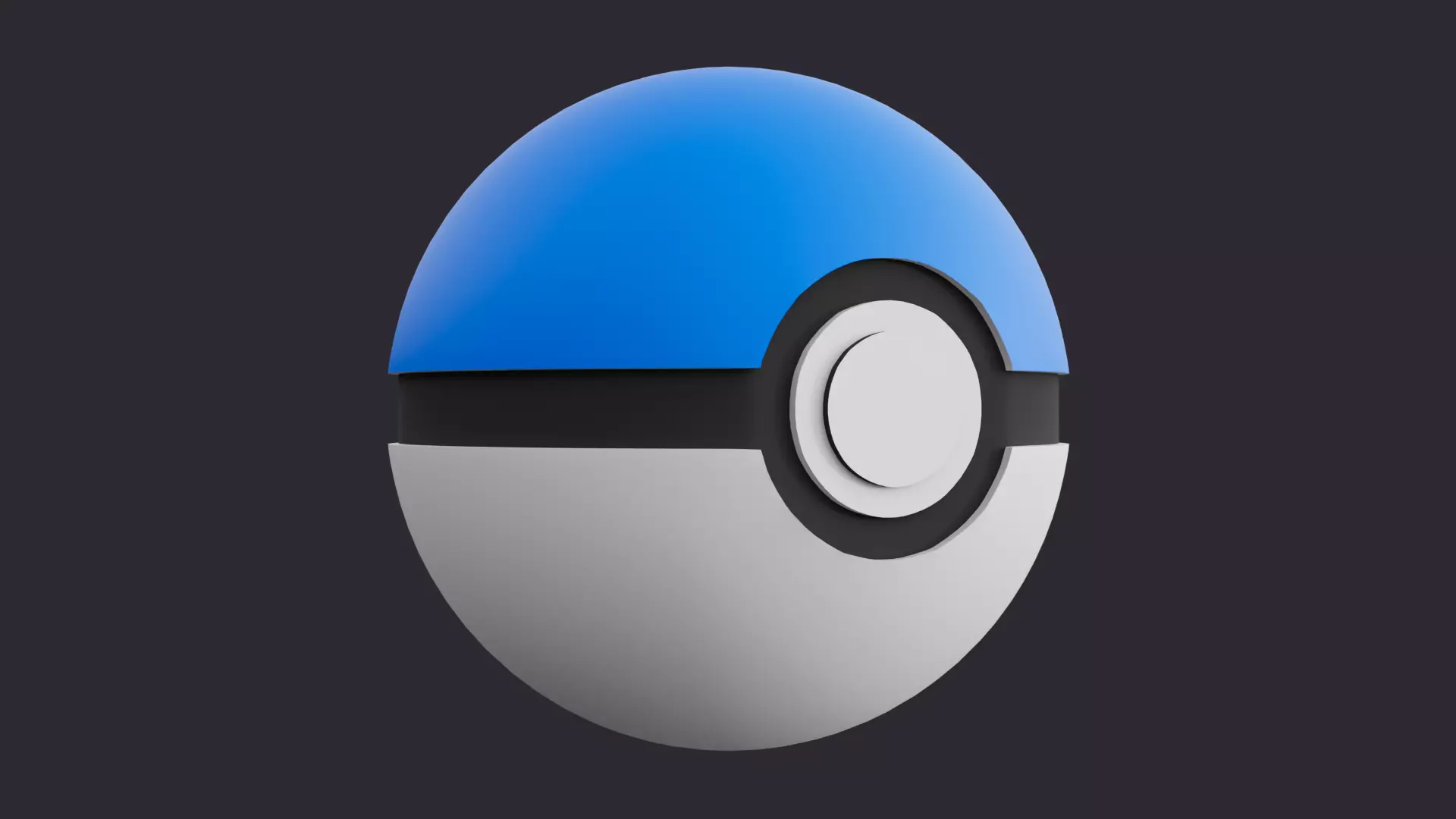 Low Poly Pokeball Free 3D model