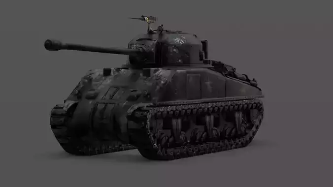  Sherman Firefly - WWII Allied British Tank 3D Model