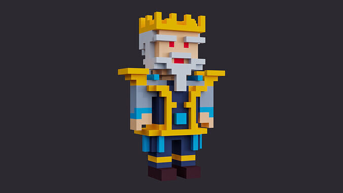 Low Poly King Character Free 3D model