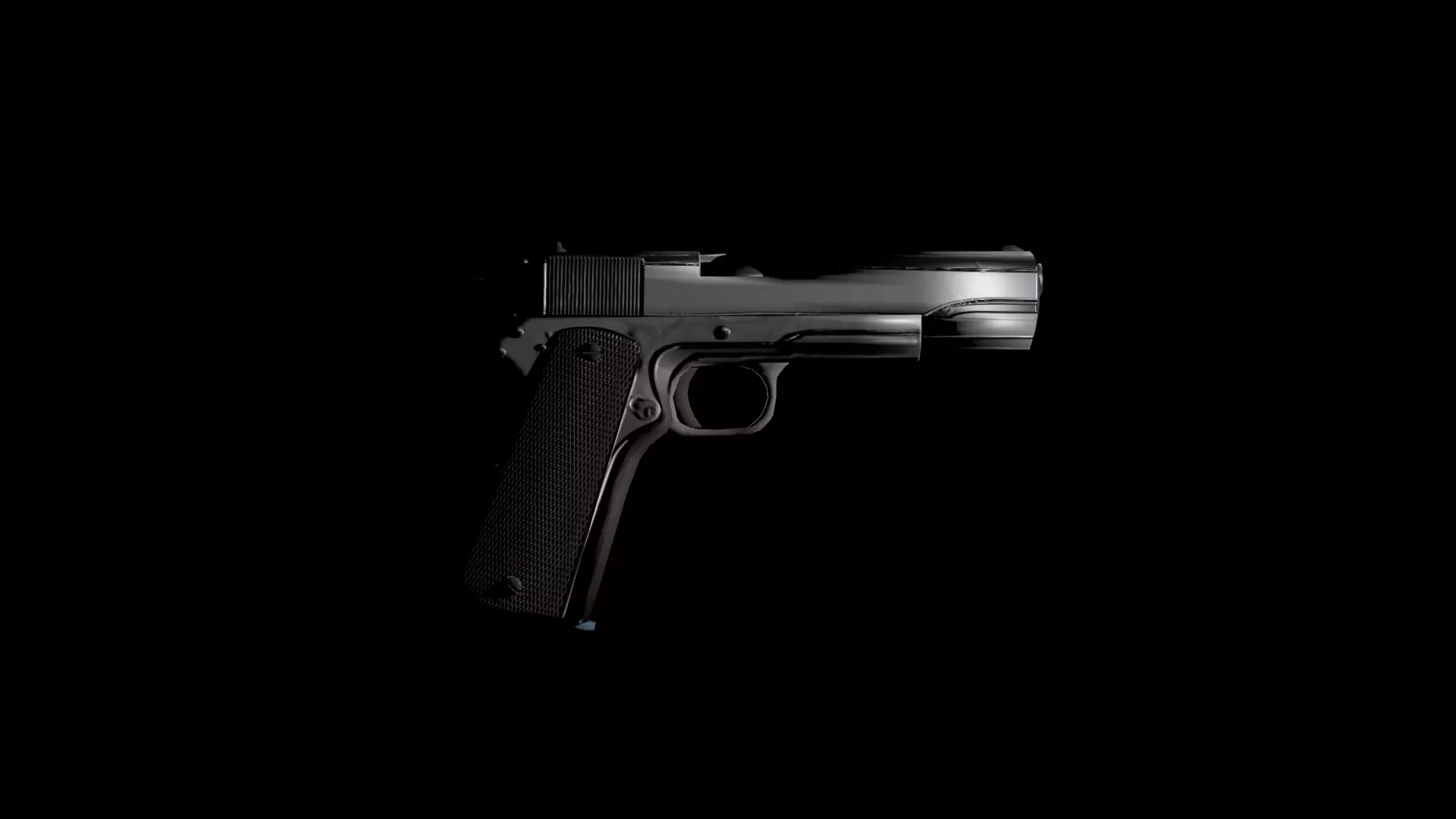 M1911 Game ready Low poly Low-poly 3D model_0