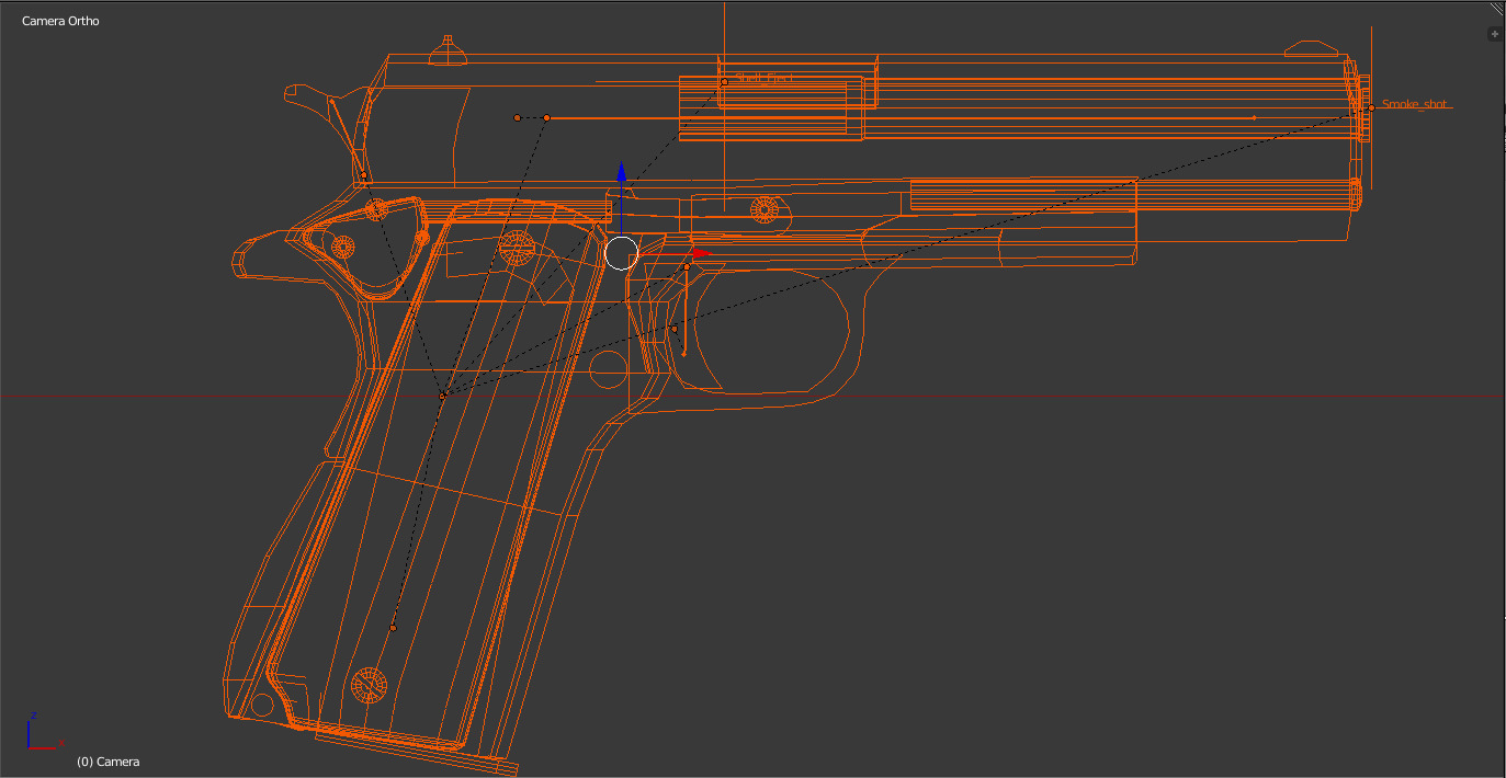 M1911 Game ready Low poly Low-poly 3D model_7