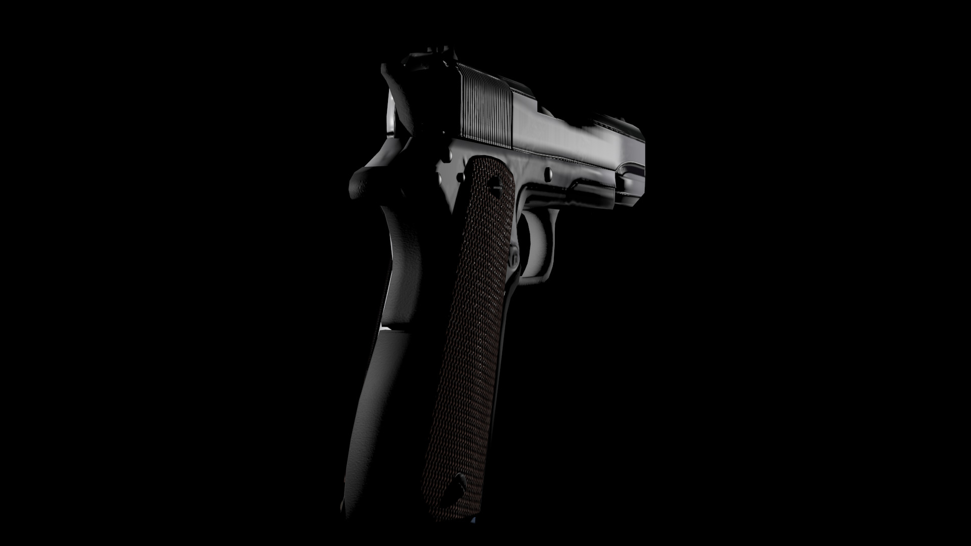 M1911 Game ready Low poly Low-poly 3D model_5