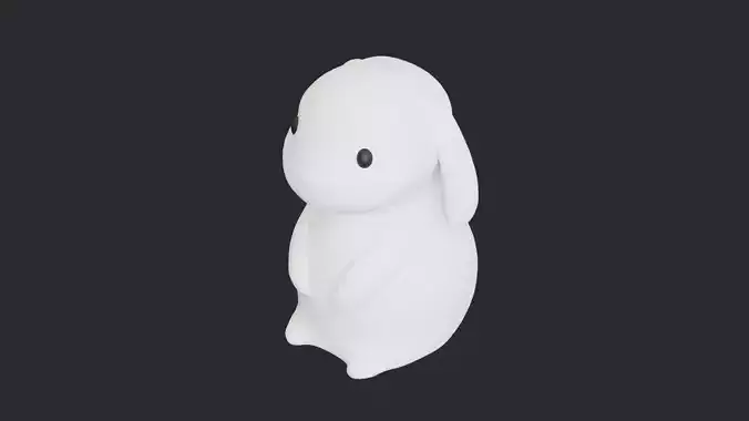 Low Poly Cute Bunny Low-poly 3D model