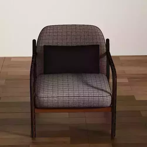 Cozy Wooden Armchair with Cushions