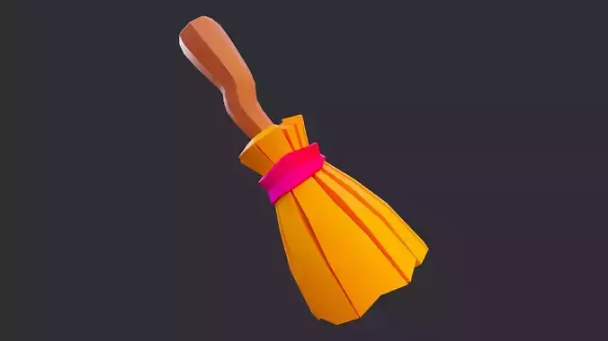 Low Poly Magic Broom