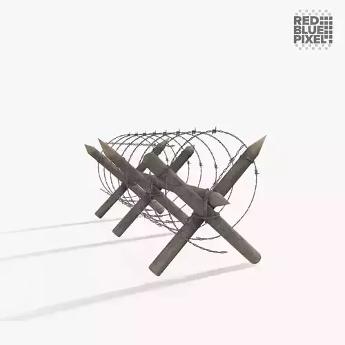 Baricade Low-poly 3D model