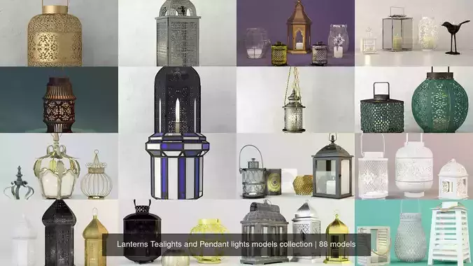 Lanterns Tealights and Pendant lights collection 