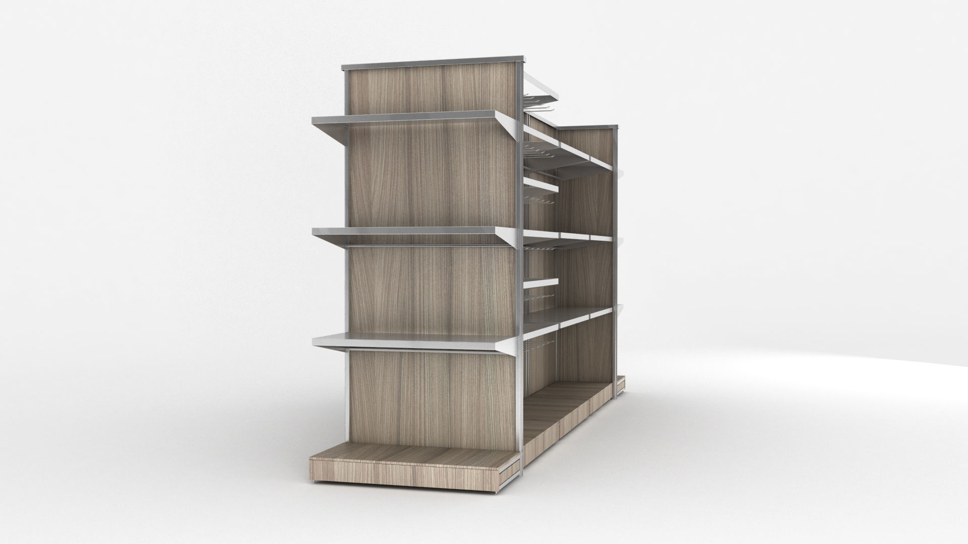 modular store shelving for grocery or retail 3D model_4