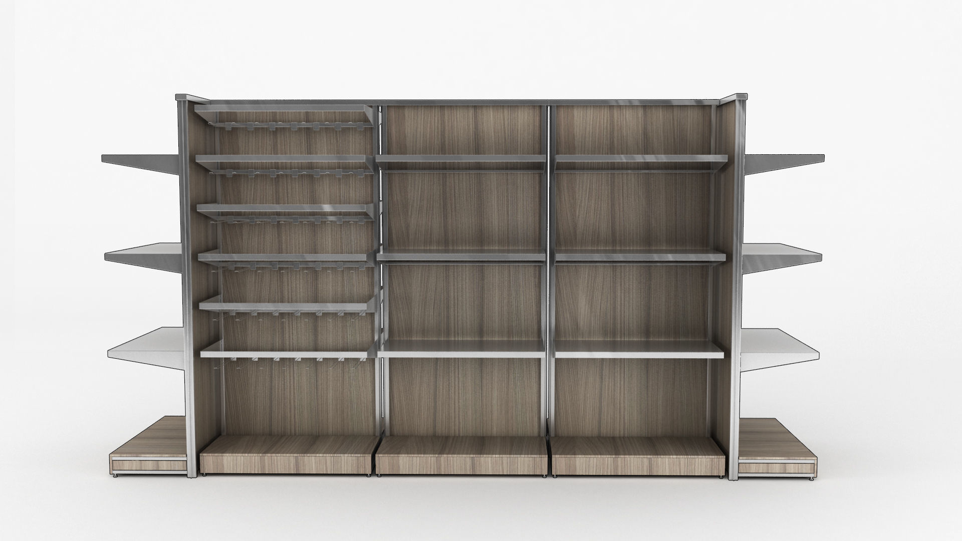 modular store shelving for grocery or retail 3D model_3
