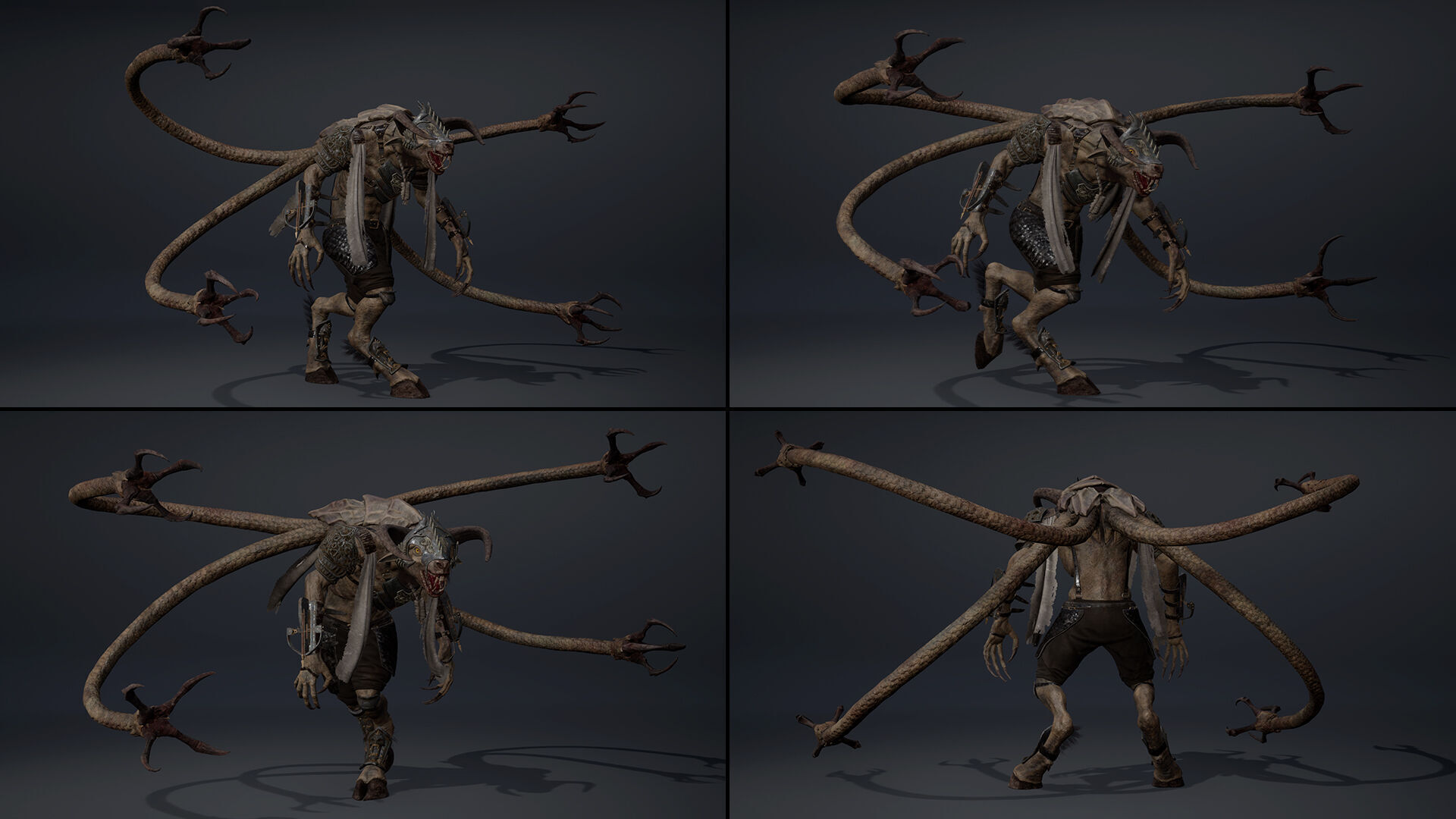 Night Spearman Tentacle Low-poly 3D model_17