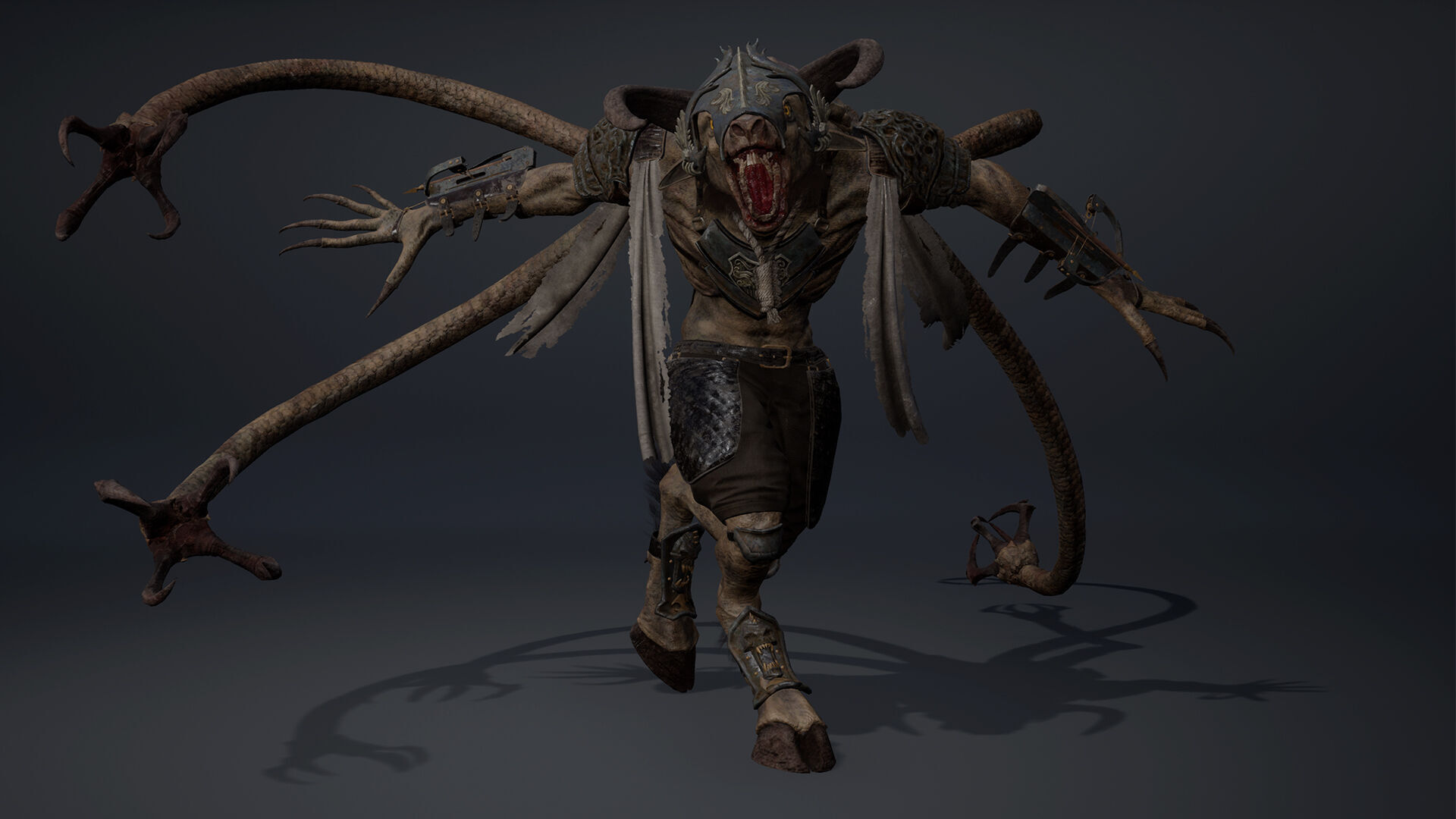 Night Spearman Tentacle Low-poly 3D model_20