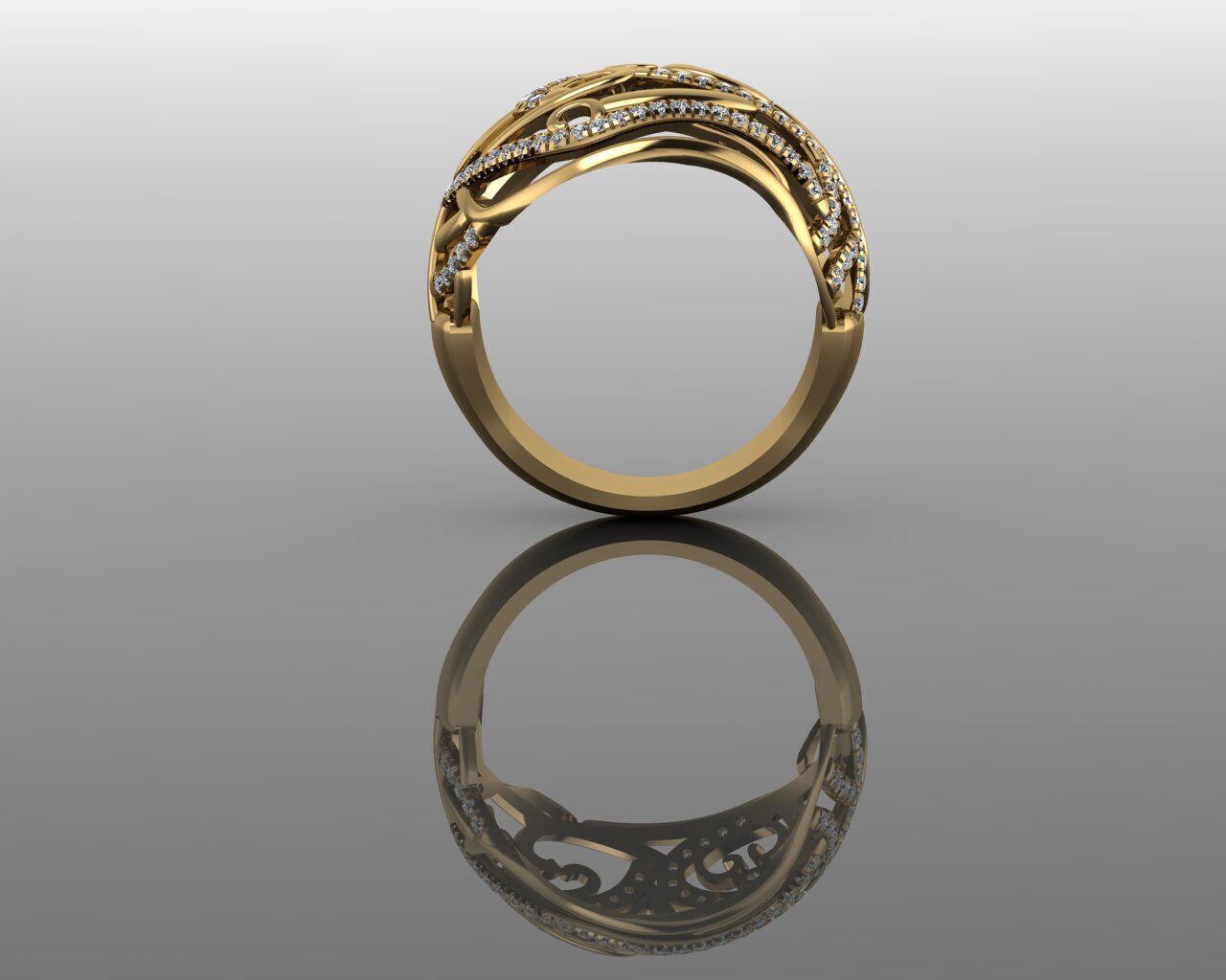 Women Ring 3D print model_1