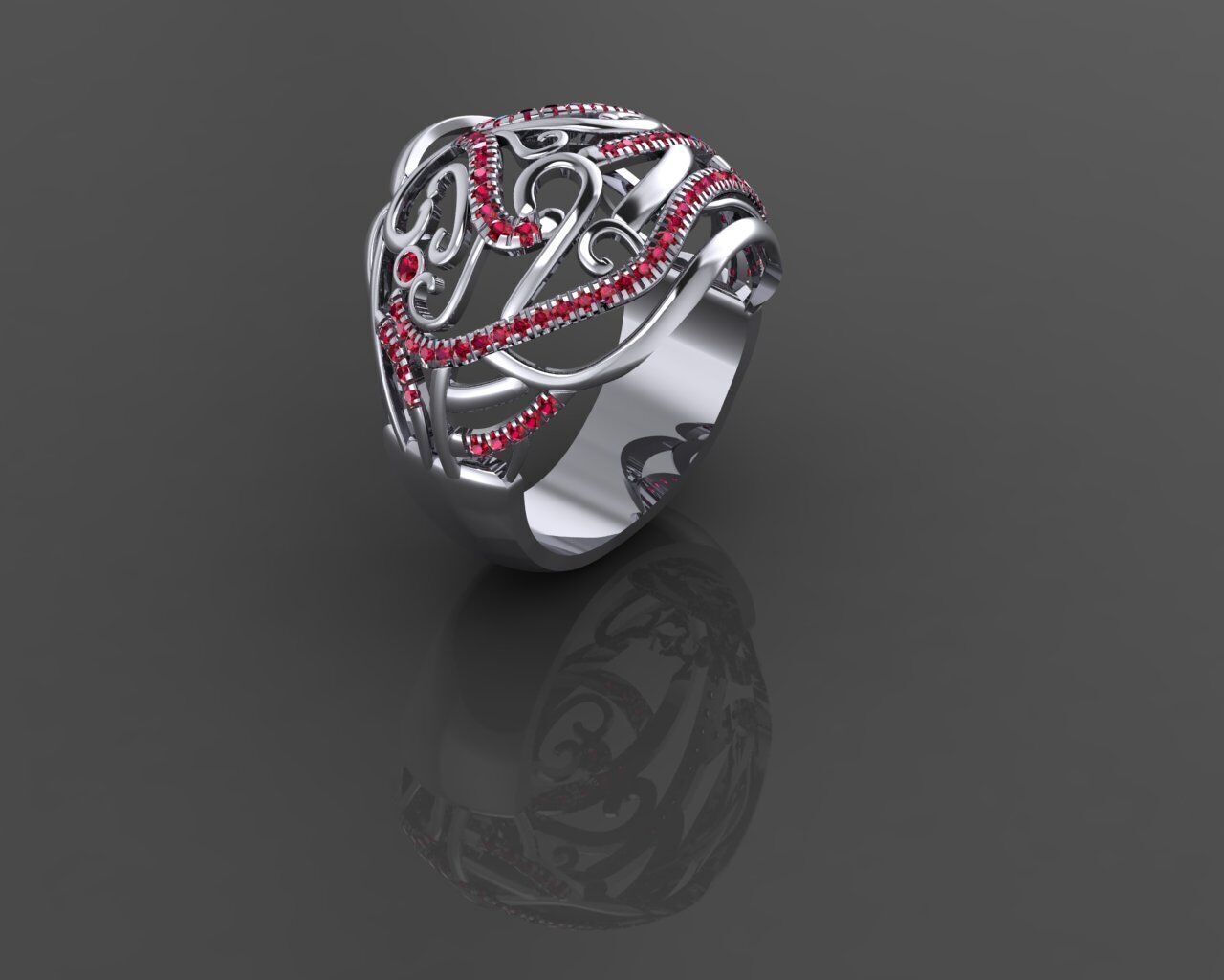 Women Ring 3D print model_8
