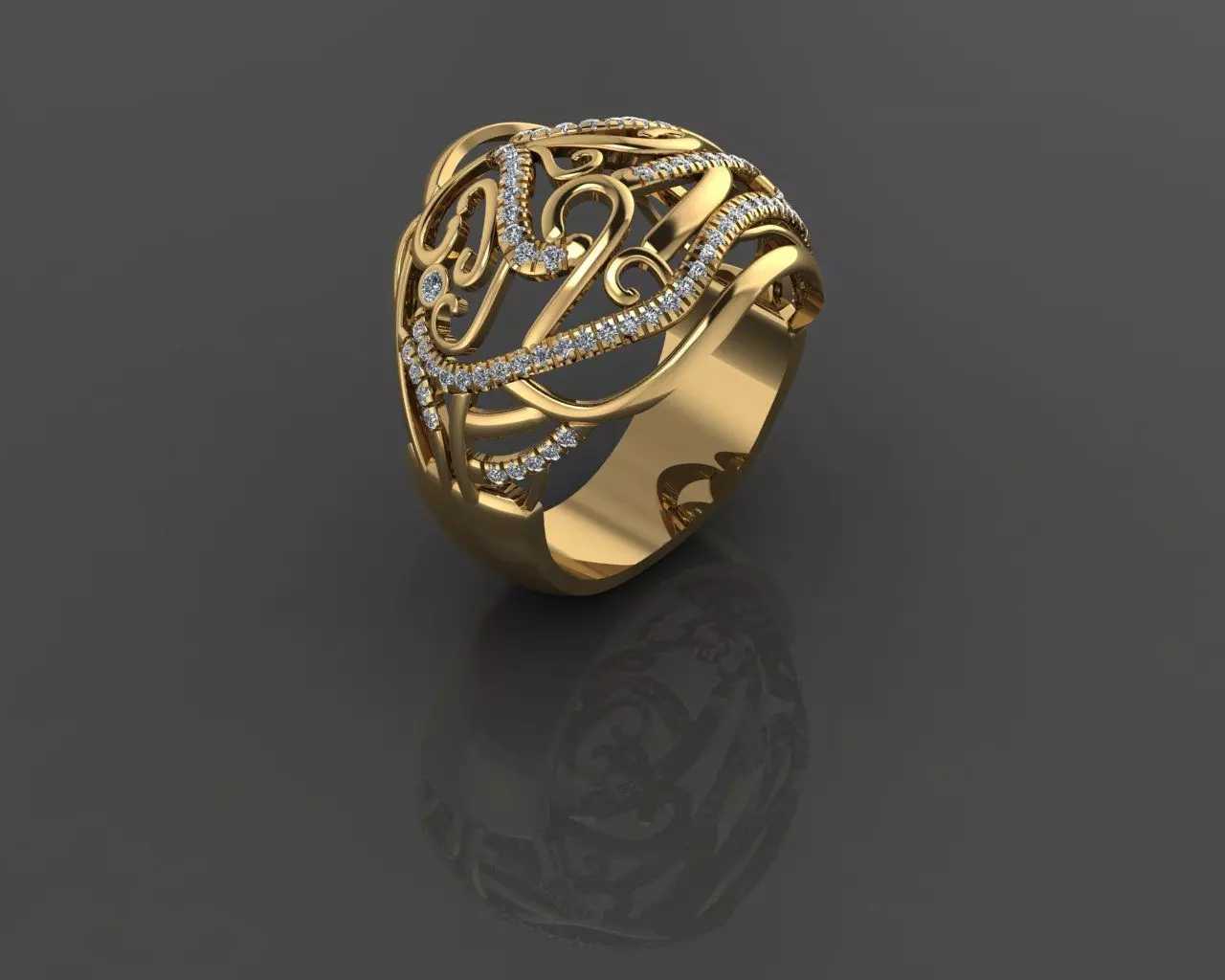 Women Ring 3D print model_0