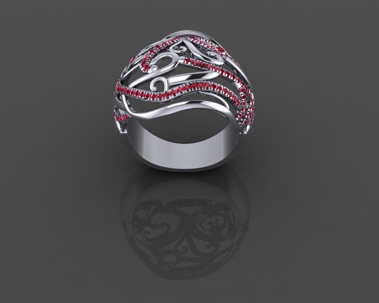 Women Ring 3D print model_10