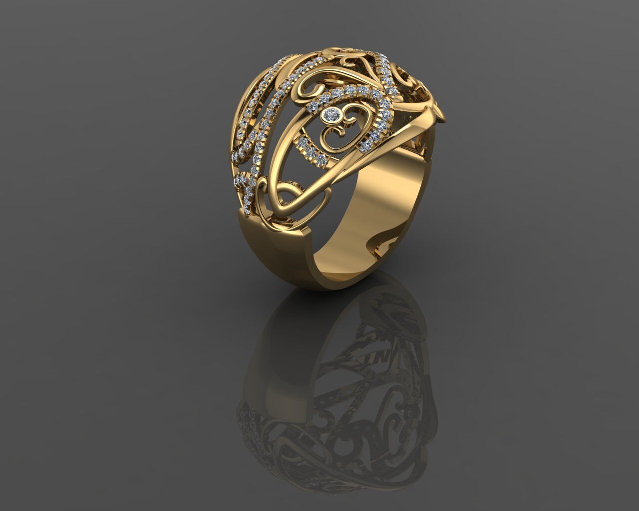 Women Ring 3D print model_6