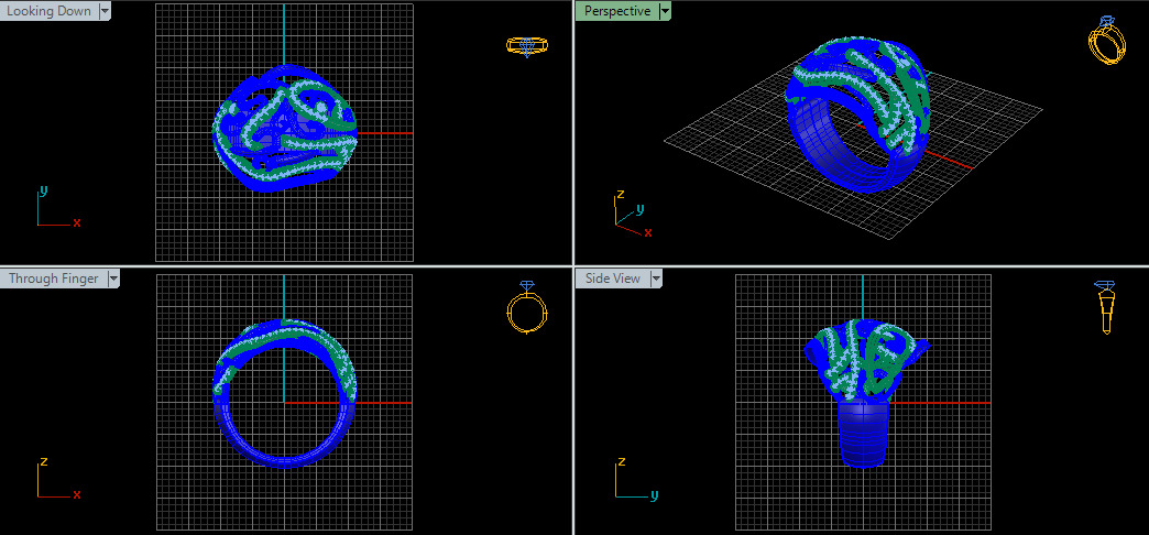 Women Ring 3D print model_31