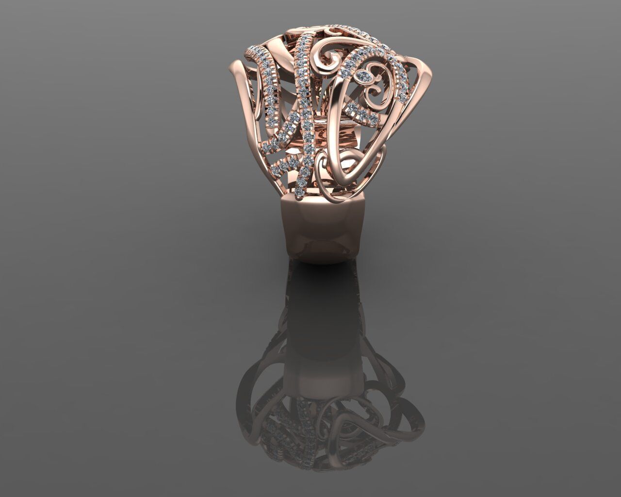 Women Ring 3D print model_20
