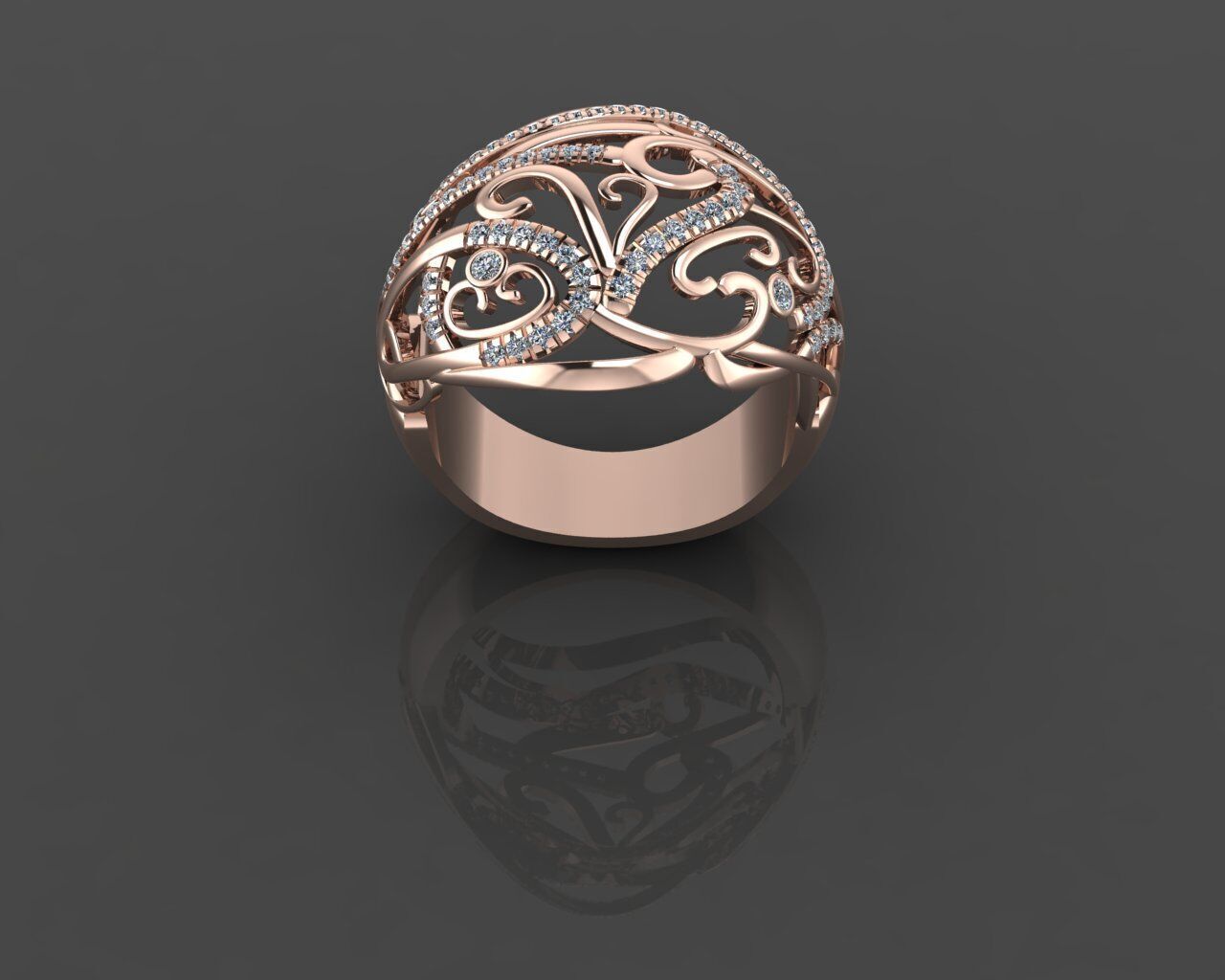 Women Ring 3D print model_22