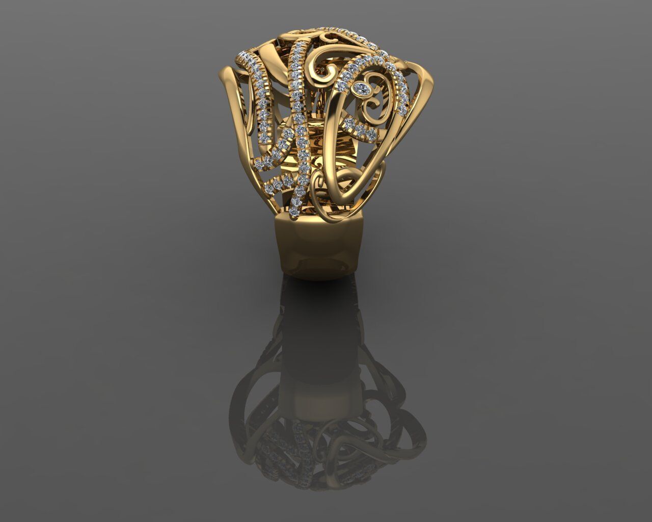 Women Ring 3D print model_5