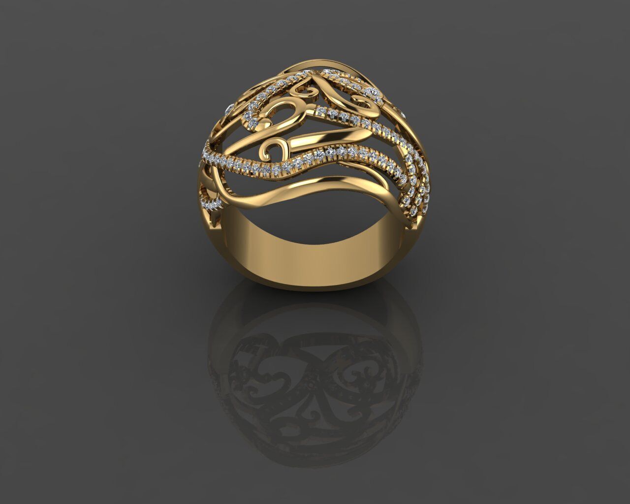 Women Ring 3D print model_2