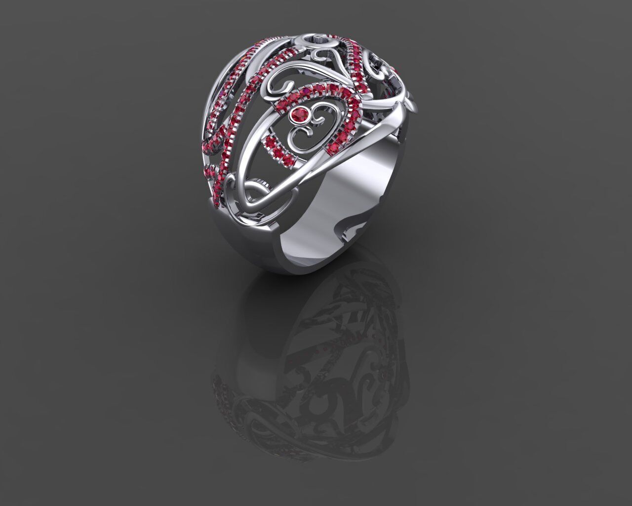 Women Ring 3D print model_13
