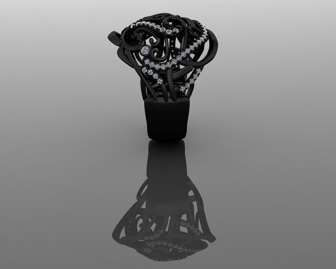 Women Ring 3D print model_27
