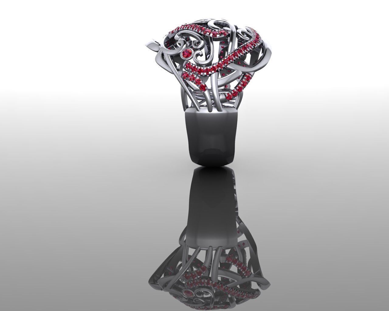 Women Ring 3D print model_11