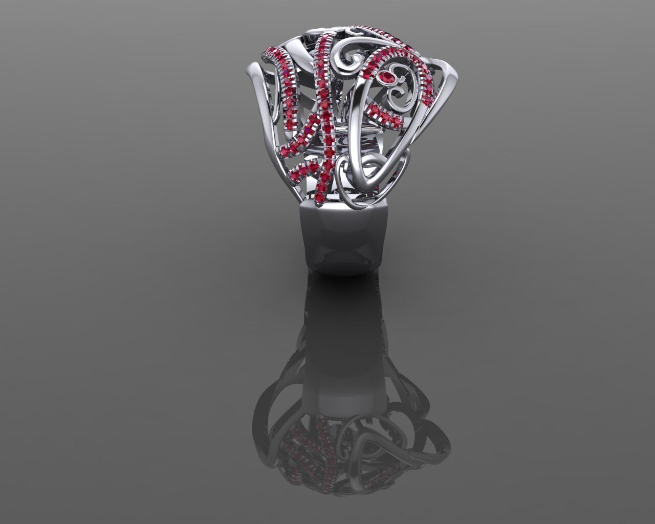 Women Ring 3D print model_12