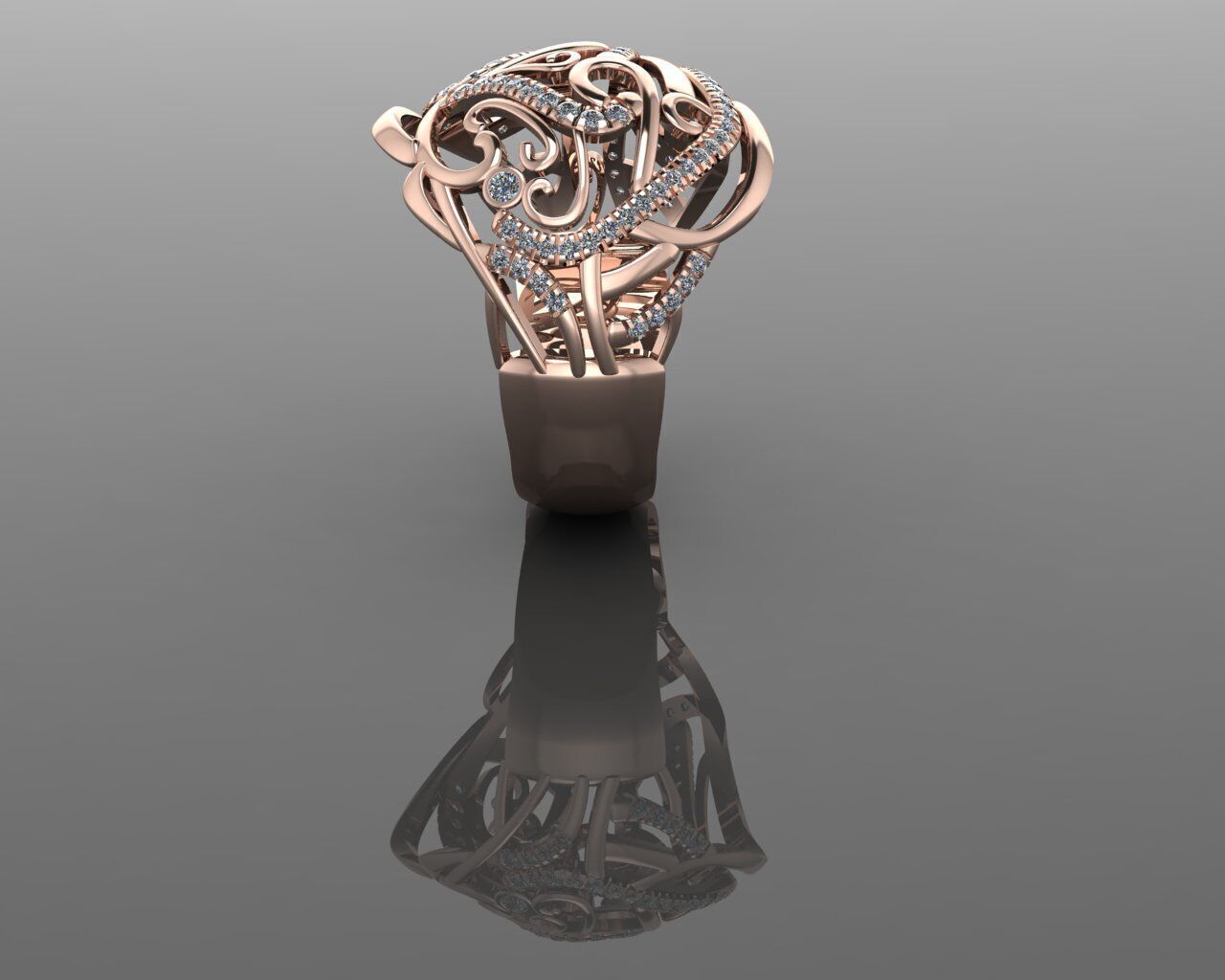 Women Ring 3D print model_19