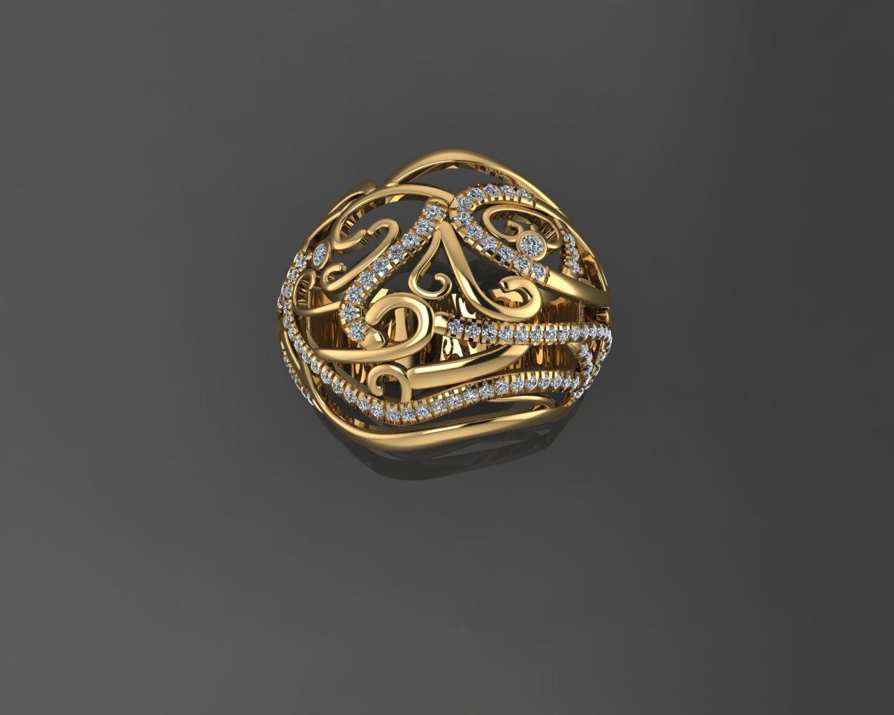 Women Ring 3D print model_3