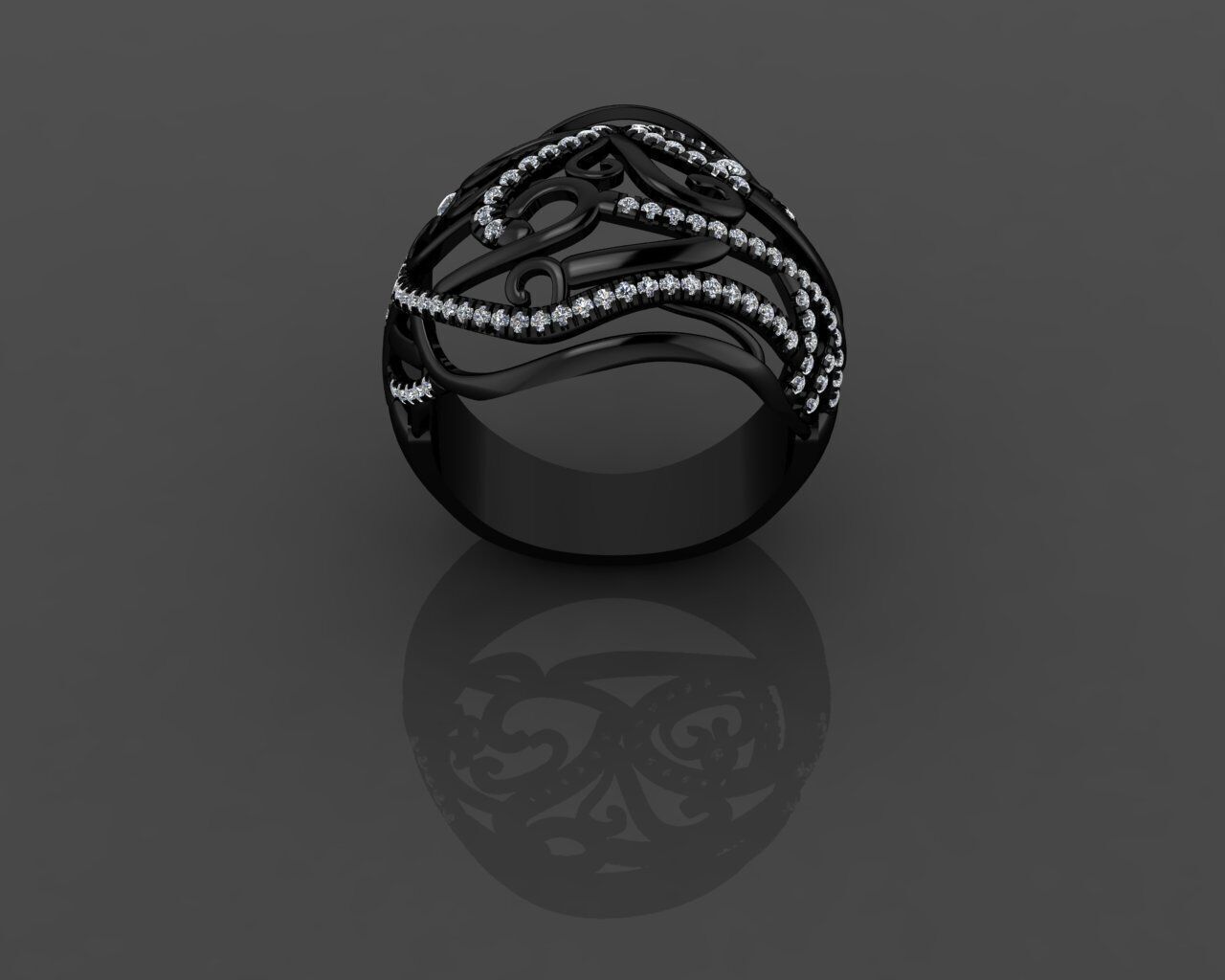 Women Ring 3D print model_25